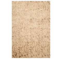 6x9 Beige, Brown, Color Hand Knotted  100% Wool Transitional Oriental Rug