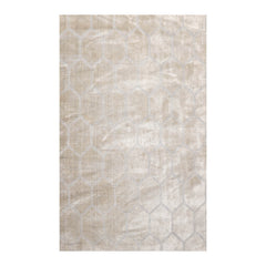 5x7 Gray, , Color Hand Knotted  Viscose Modern Oriental Rug