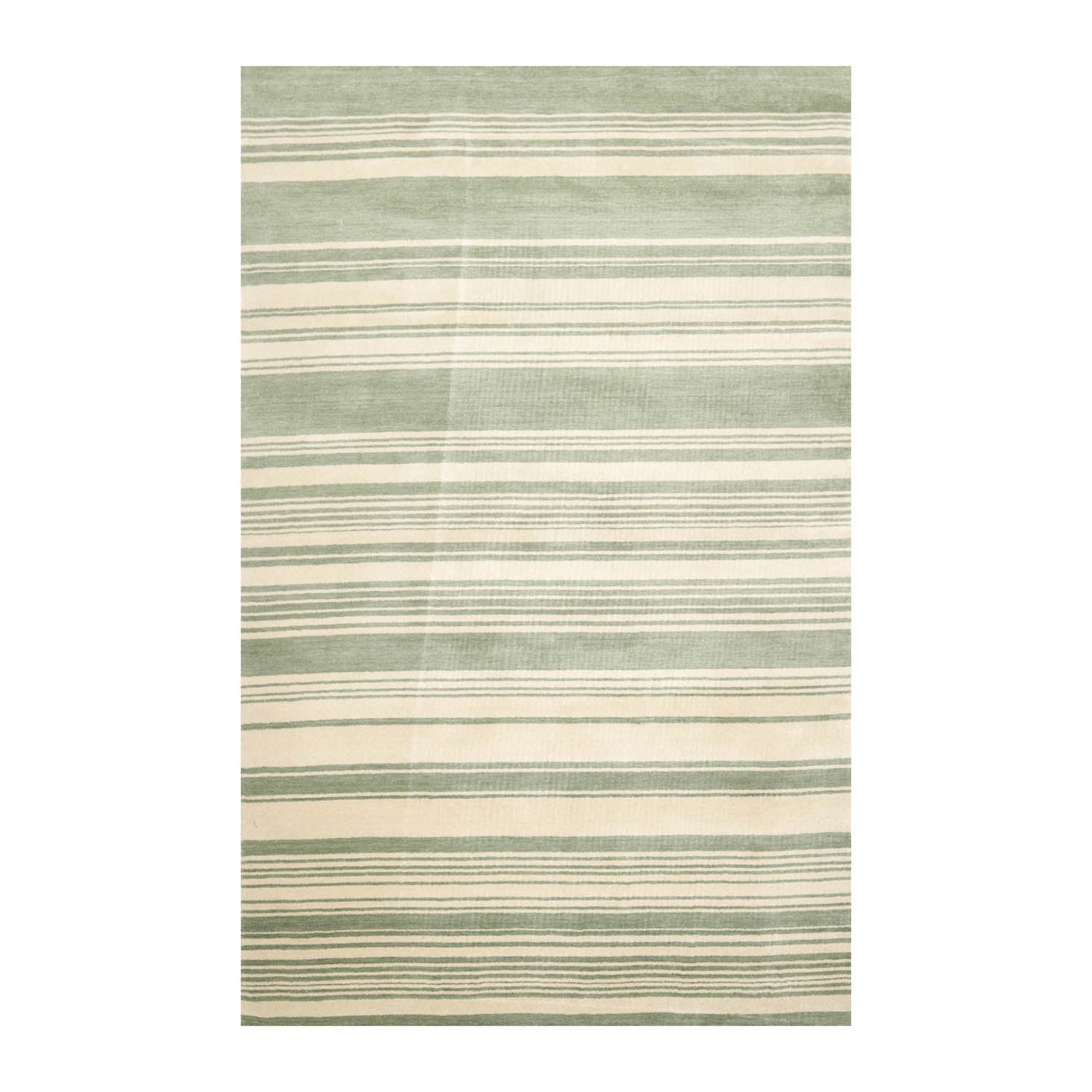 6x9 Beige, Mint, Color Hand Knotted  100% Wool Modern Oriental Rug