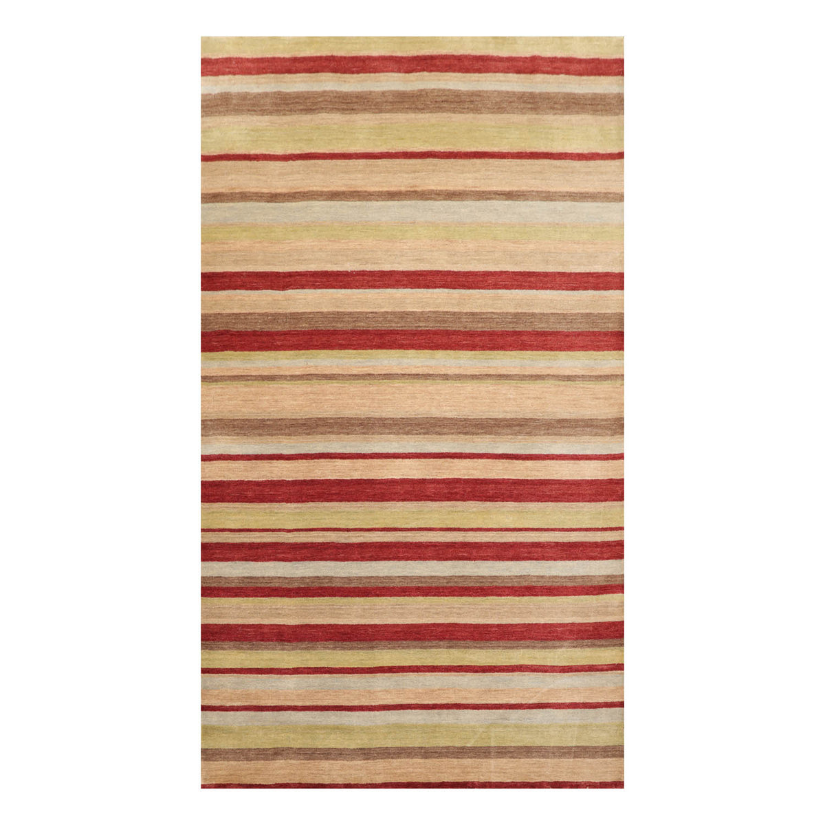 5x8 Multicolor, Brown, Gray Color Hand Knotted  100% Wool Modern Oriental Rug