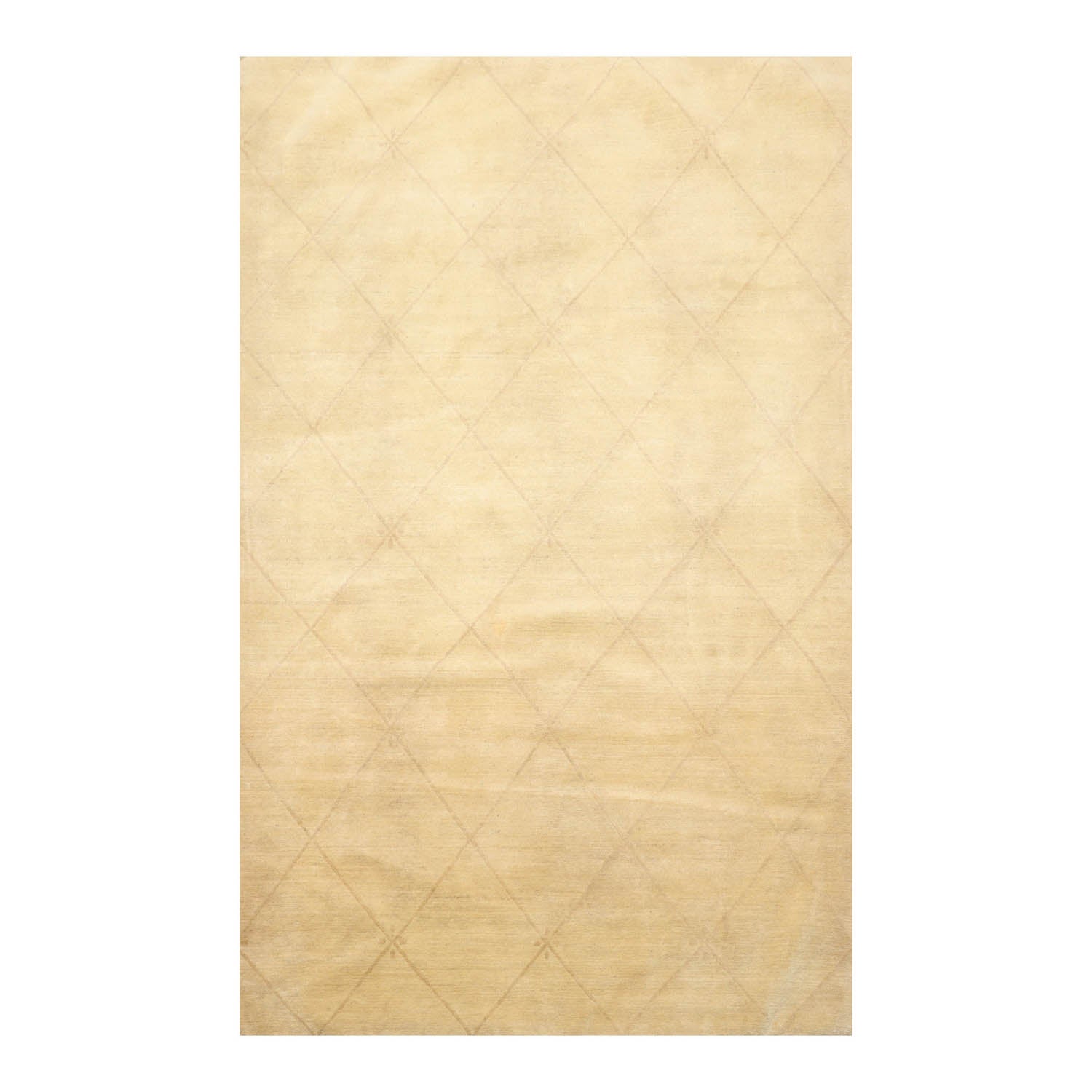 4x6 Pistacchio, Beige, Color Hand Knotted  100% Wool Modern Oriental Rug