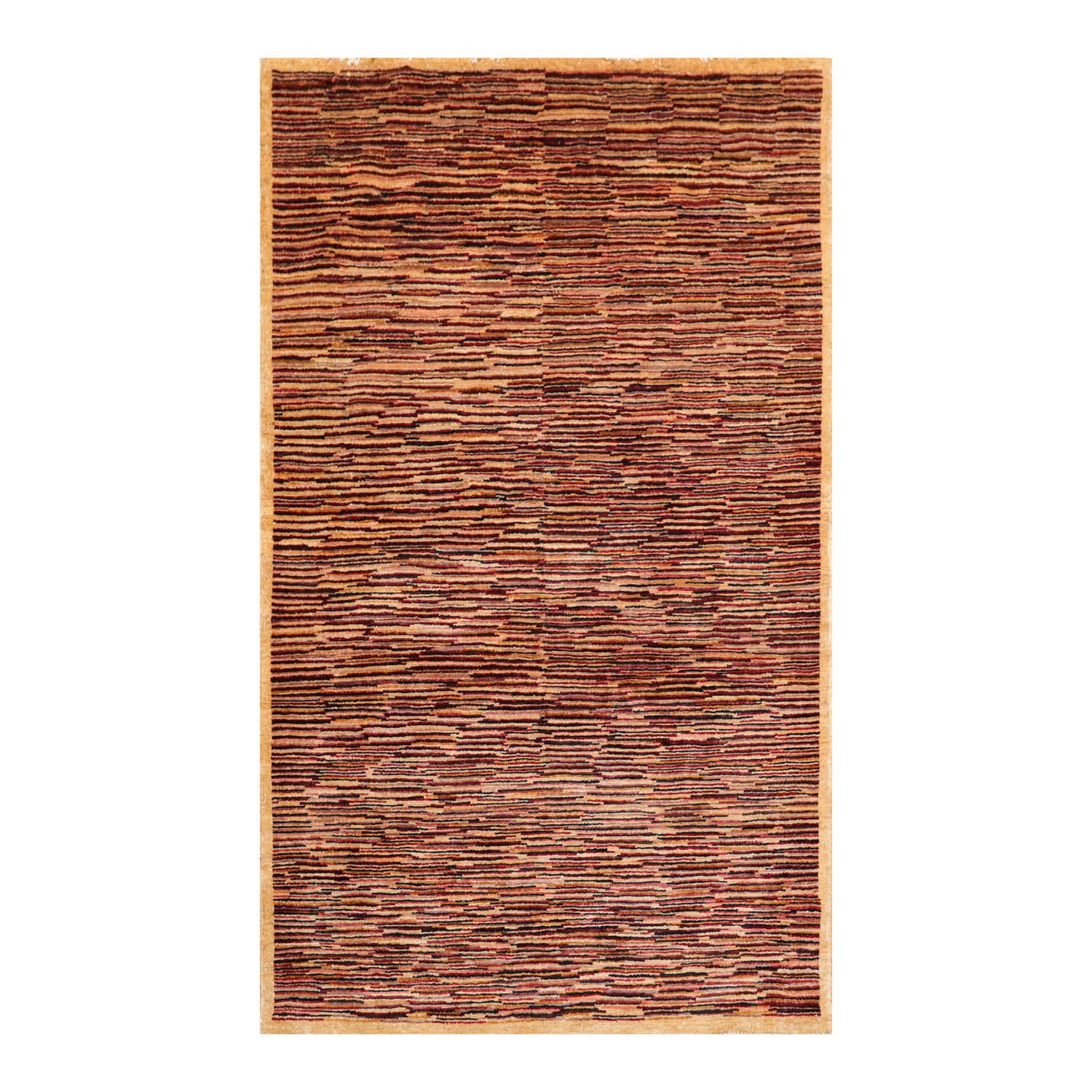4x6 Gold, Rust, Beige Color Hand Knotted Peshawar 100% Wool Traditional Oriental Rug