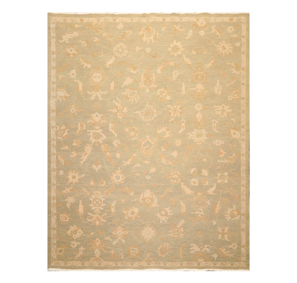 8x10 Sage, Beige, Caramel Color Hand Knotted Persian 100% Wool Traditional Oriental Rug
