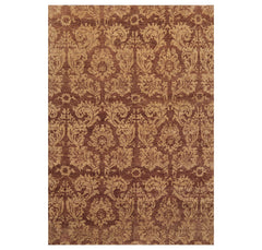 6x9 Brown, Beige, Tan Color Hand Knotted  100% Wool Transitional Oriental Rug