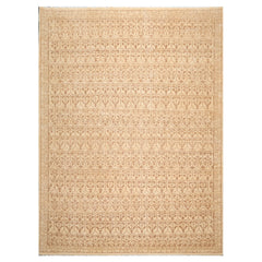 9x12 Beige, Brown, Color Hand Knotted  100% Wool Transitional Oriental Rug