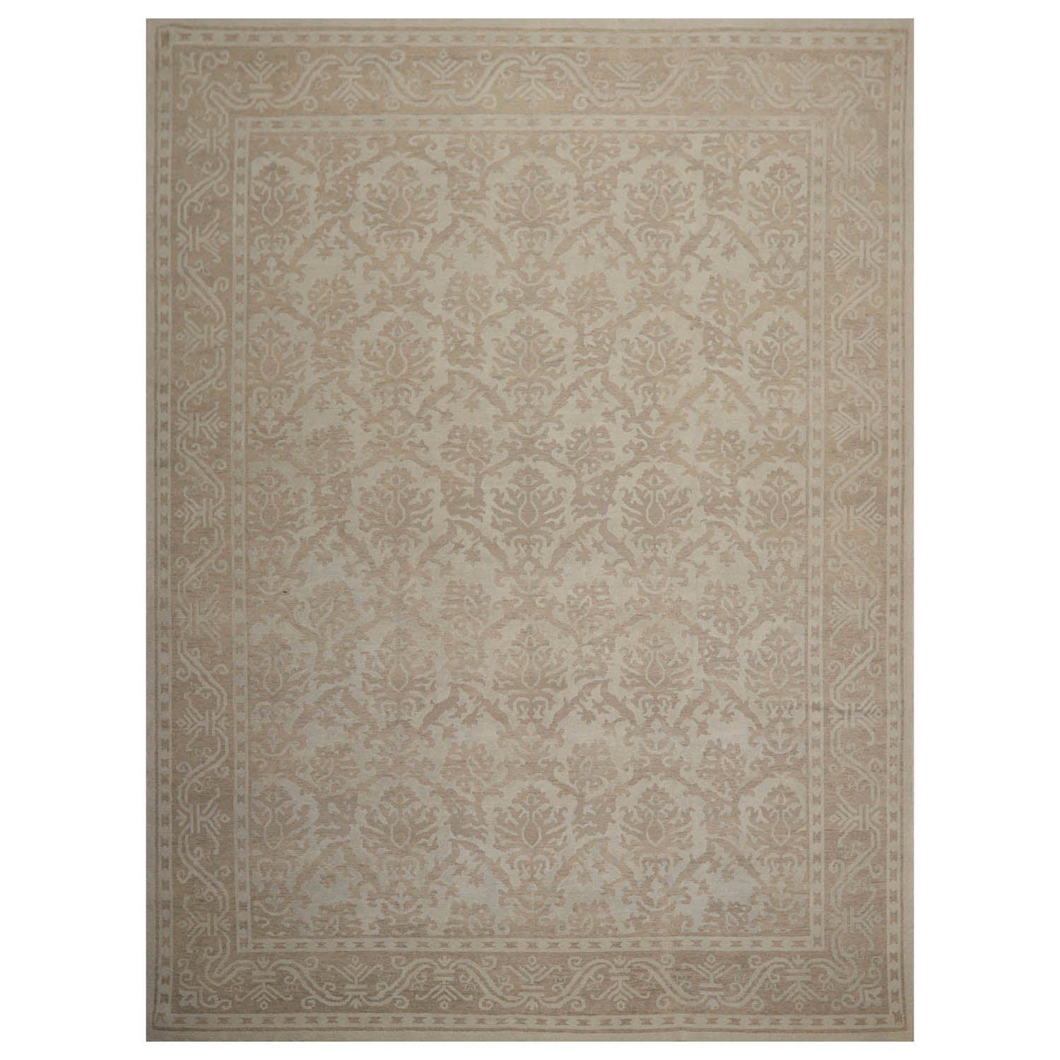 9x12 Gray, , Color Hand Knotted Oushak 100% Wool Traditional Oriental Rug