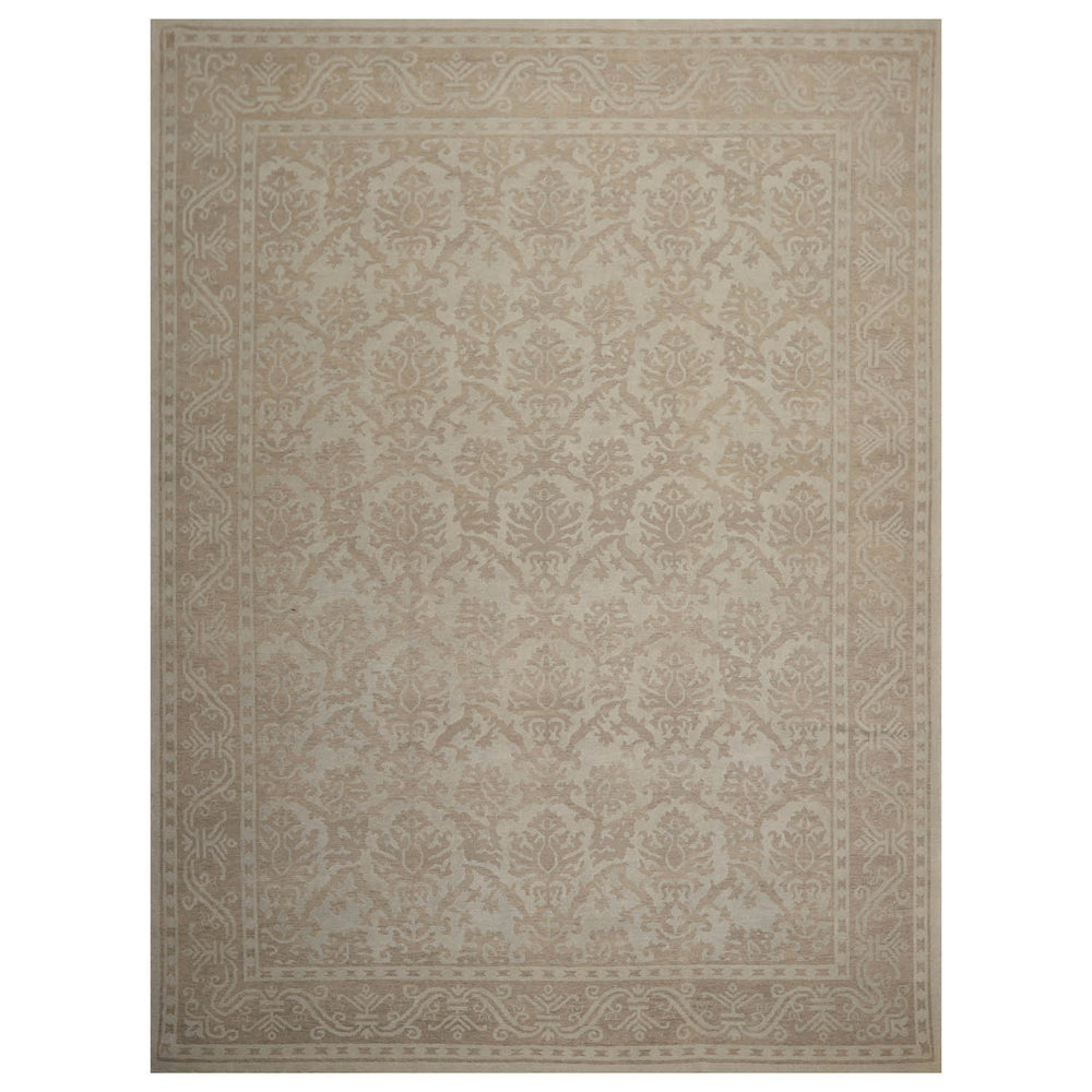 9x12 Gray, , Color Hand Knotted Oushak 100% Wool Traditional Oriental Rug