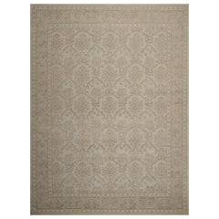 9x12 Gray, , Color Hand Knotted Oushak 100% Wool Traditional Oriental Rug