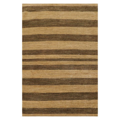 4x6 Gold, Brown, Color Hand Knotted  100% Wool Modern Oriental Rug