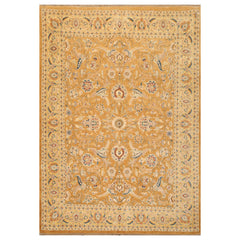 6x9 Caramel, Gold, Beige Color Hand Knotted Pak Persian 100% Wool Traditional Oriental Rug