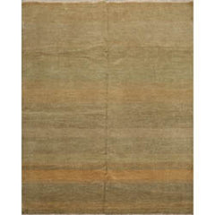8x10 Moss, Gray, Beige Color Hand Knotted  100% Wool Modern Oriental Rug