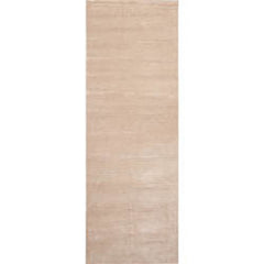 Runner Tone on Tone Beige, , Color Hand Knotted Tibetan 100% Wool Modern Oriental Rug