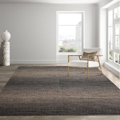8x10 Gray, Beige, Color Hand Knotted  100% Wool Modern Oriental Rug