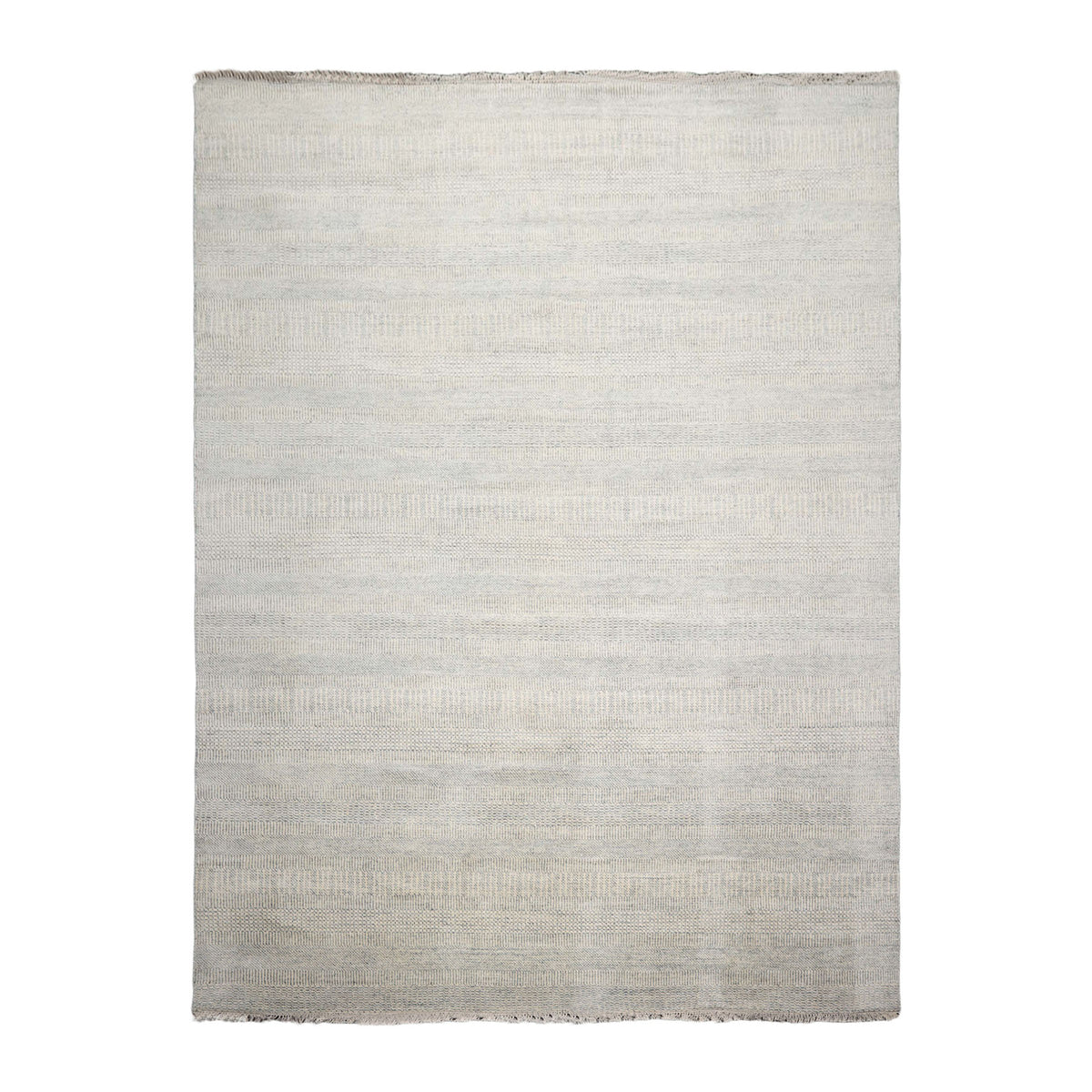 Knotted Rug Beige Gray Hand Knotted Multi Size Wool and Silk Grass Modern Rugs