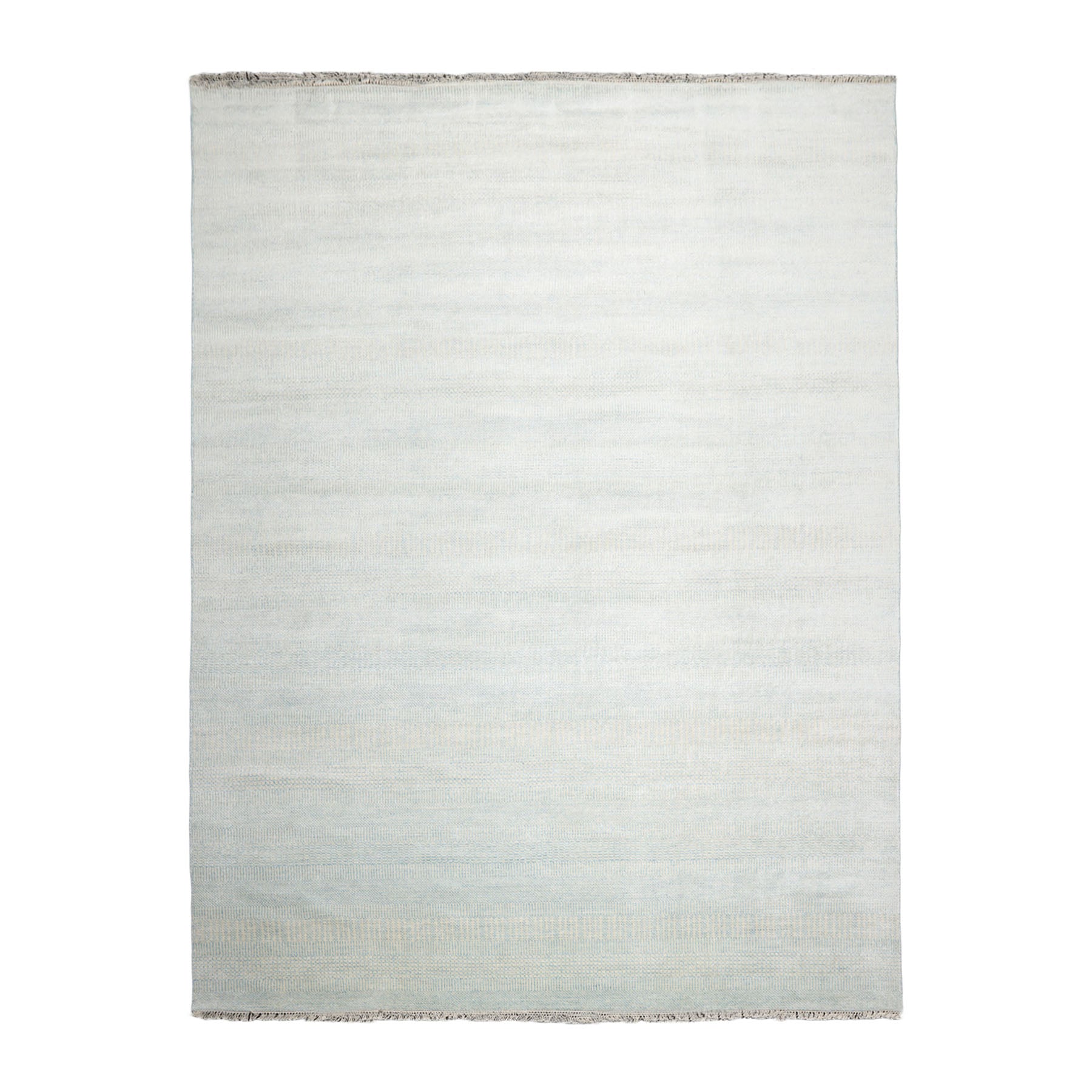 Knotted Rug Blue White Hand Knotted Multi Size Wool and Silk Grass Modern Rugs