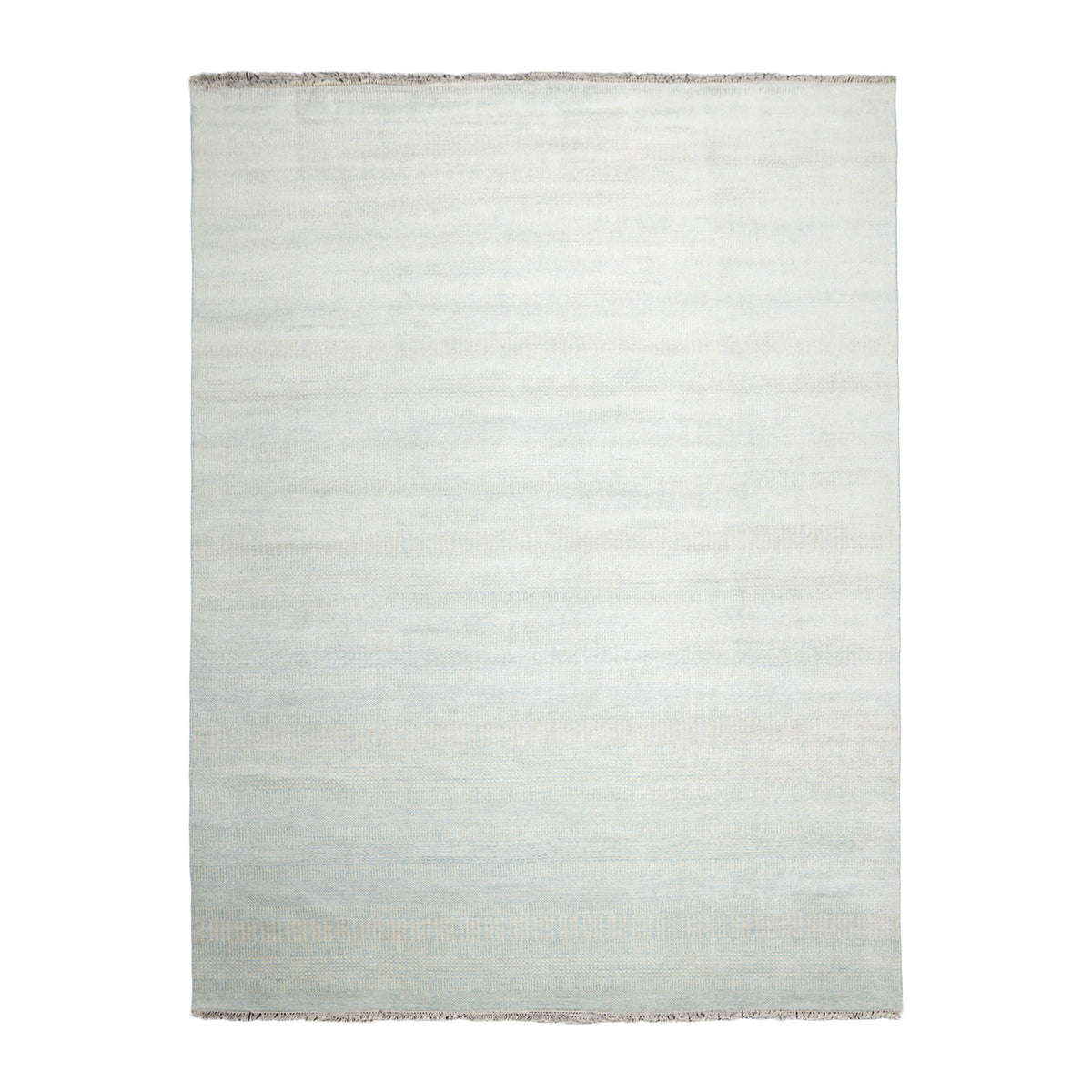 Knotted Rug Blue White Hand Knotted Multi Size Wool and Silk Grass Modern Rugs