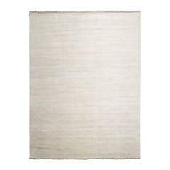 Knotted Rug Beige Gray Hand Knotted Multi Size Wool and Silk Modern Rugs
