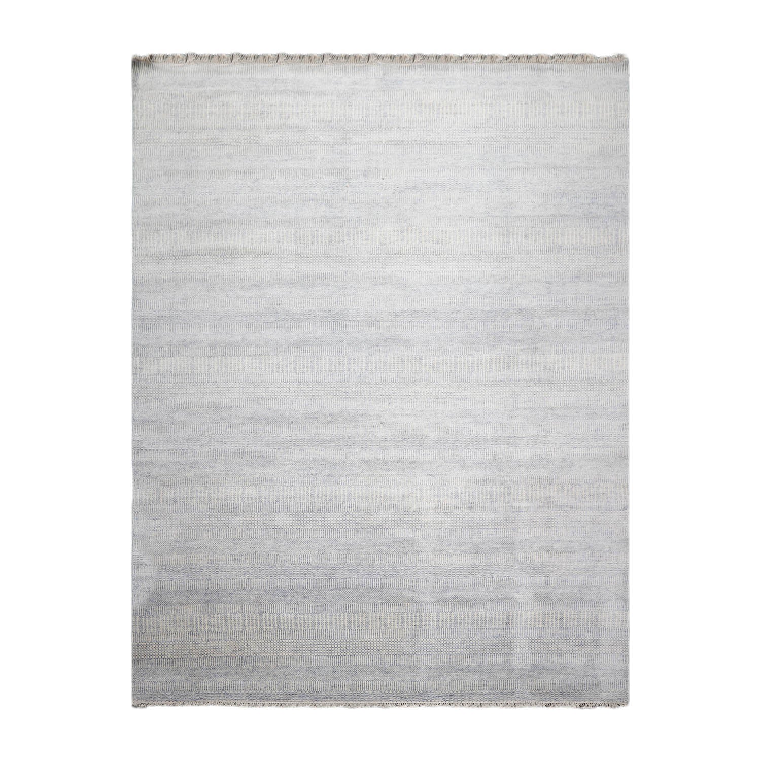 Multi Size Ivory Blue Color Hand Knotted  Wool & Silk Modern Oriental Rug