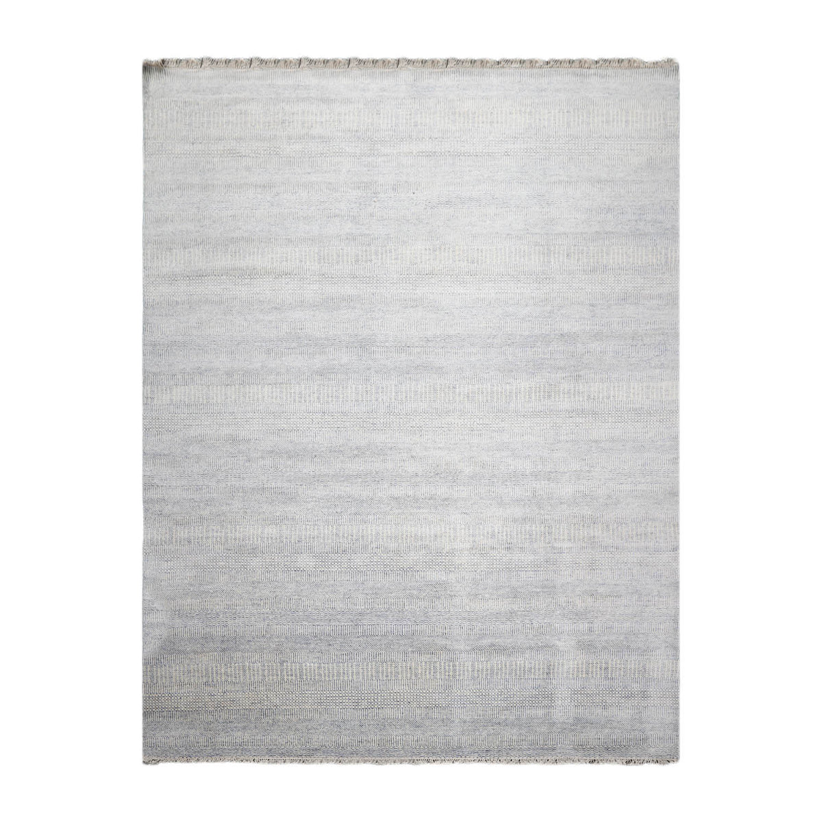 Multi Size Ivory Blue Color Hand Knotted  Wool & Silk Modern Oriental Rug