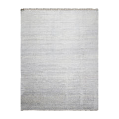Multi Size Ivory Blue Color Hand Knotted  Wool & Silk Modern Oriental Rug