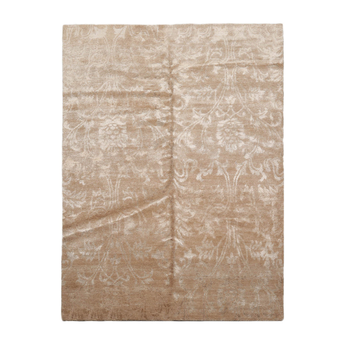 5x7 Beige, Camel, Gray Color Hand Knotted  100% Wool Traditional Oriental Rug