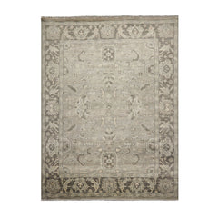 Multi Size Gray Beige Moss Color Hand Knotted Oushak Wool Traditional Oriental Rug