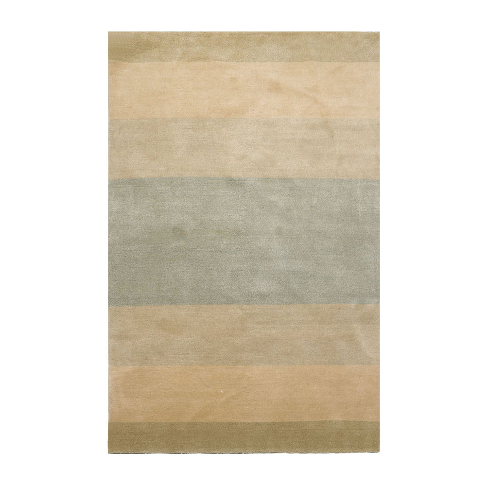 4x6 Aqua, Beige, Champagne Color Hand Knotted Tibetan Wool & Silk Modern Oriental Rug