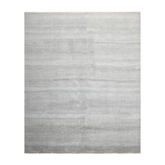 8x10 Gray, White, Color Hand Knotted  100% Wool Modern Oriental Rug