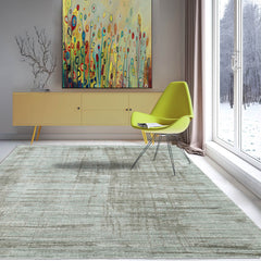 8x10 Gray, Blue, Color Hand Knotted  100% Wool Modern & Contemporary Oriental Rug