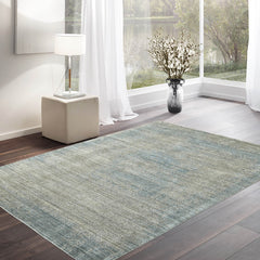 6x9 Gray, Beige, Blue Color Hand Knotted  100% Wool Modern & Contemporary Oriental Rug