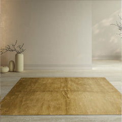 4x6 Lime Tone on Tone, , Color Hand Knotted  100% Wool Transitional Oriental Rug