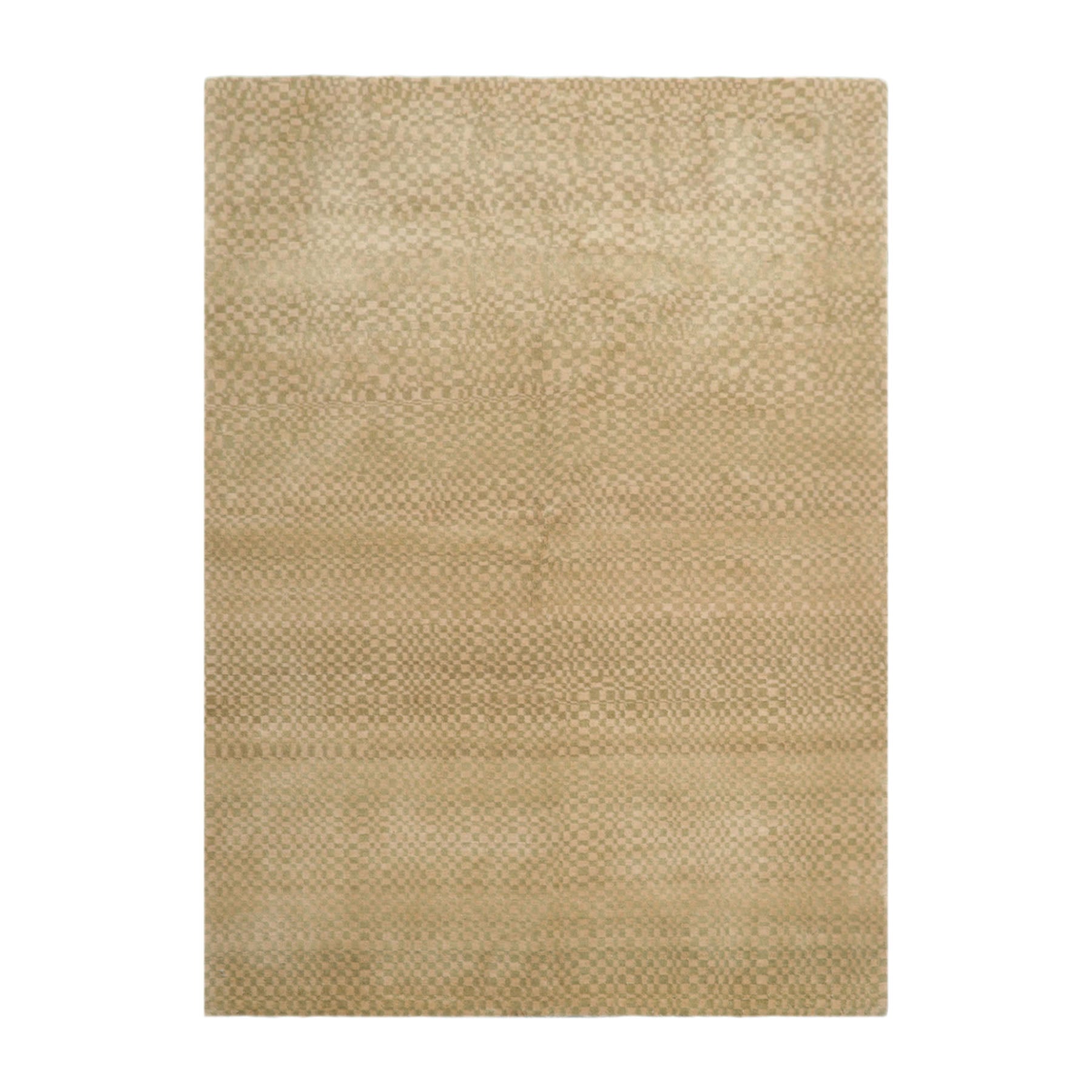Knotted Rug Beige Sage Hand Knotted 4'x6' Michaelian and Kohlberg Modern Contemporary Tibetan 100% Wool Oriental Area Rug