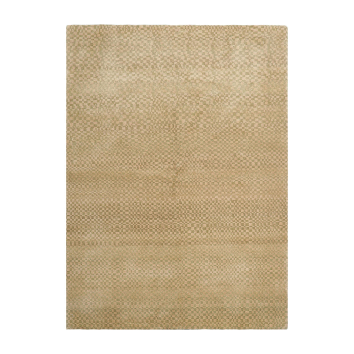 Knotted Rug Beige Sage Hand Knotted 4'x6' Michaelian and Kohlberg Modern Contemporary Tibetan 100% Wool Oriental Area Rug
