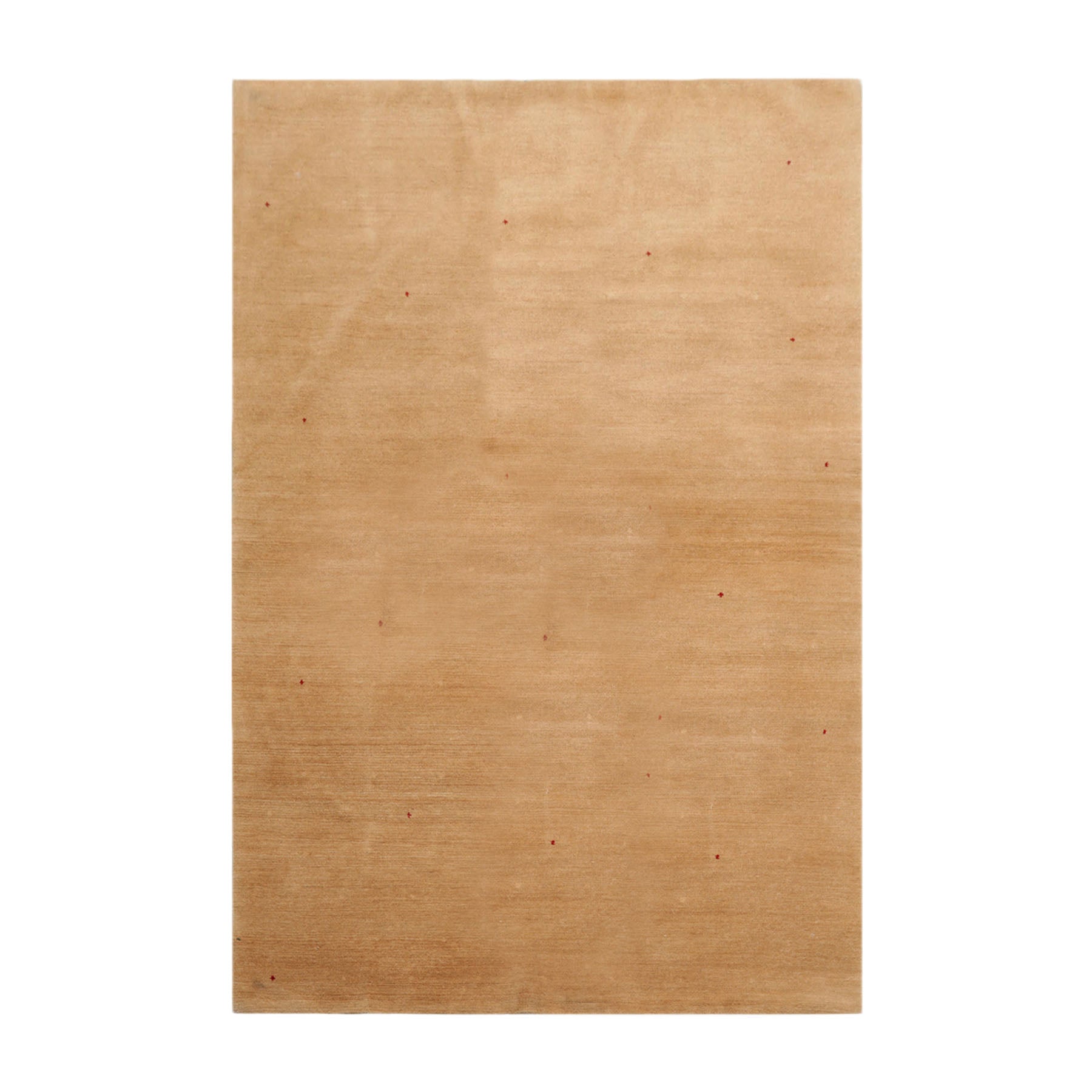Knotted Rug Red Tan Hand Knotted 4'x6' Michaelian and Kohlberg Swiss Wash Contemporary Tibetan 100% Wool Oriental Area Rug