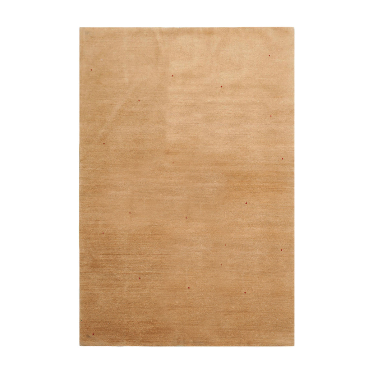 Knotted Rug Red Tan Hand Knotted 4'x6' Michaelian and Kohlberg Swiss Wash Contemporary Tibetan 100% Wool Oriental Area Rug