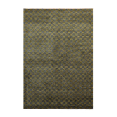 Knotted Rug Green Slate Hand Knotted 5'x7' Michaelian and Kohlberg Modern Contemporary Tibetan 100% Wool Oriental Area Rug