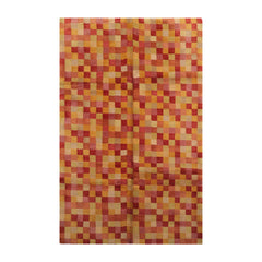 Knotted Rug Raspberry Gold Hand Knotted 5'x7' Michaelian and Kohlberg Modern Contemporary Tibetan 100% Wool Oriental Area Rug