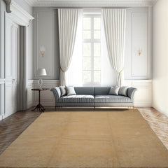 9x12 Gray, Light Gold, Color Hand Knotted  100% Wool Contemporary Oriental Rug