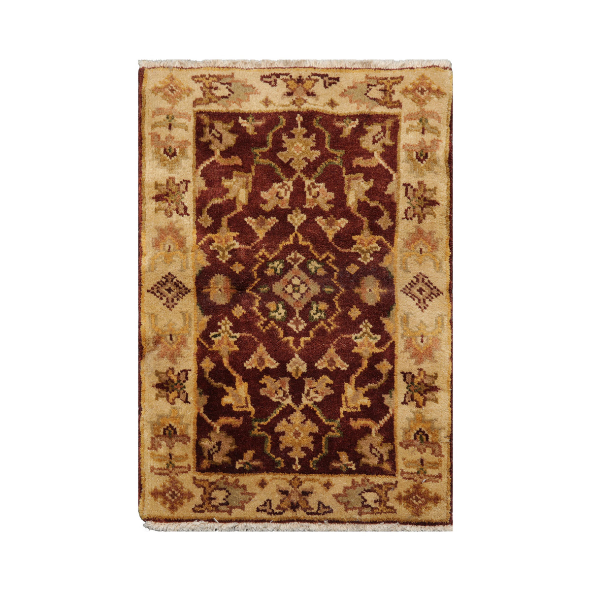 Knotted Rug Sage Hand Knotted 2'x3' Traditional Oushak Wool Oriental Area Rug