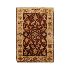 Knotted Rug Sage Hand Knotted 2'x3' Traditional Oushak Wool Oriental Area Rug