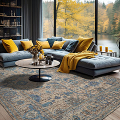 Multi Size Beige Oatmeal Gray Color Hand Knotted Oushak Wool Transitional Oriental Rug
