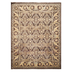 Knotted Rug Brown Hand Knotted 9'1''x12'4" Traditional Peshawar 200 kpsi Wool Oriental Area Rug