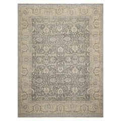 Knotted Rug Moss Hand Knotted 8'10''x11'10" Traditional Agra 200 KPSI wool Oriental Area Rug