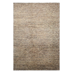 Knotted Rug Beige Hand Knotted 6'6''x9'6" Contemporary Modern Wool Oriental Area Rug