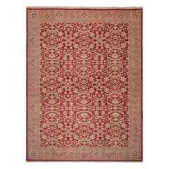 Knotted Rug Rust Hand Knotted 8'10''x11'10" Antique Oushak Wool Oriental Area Rug
