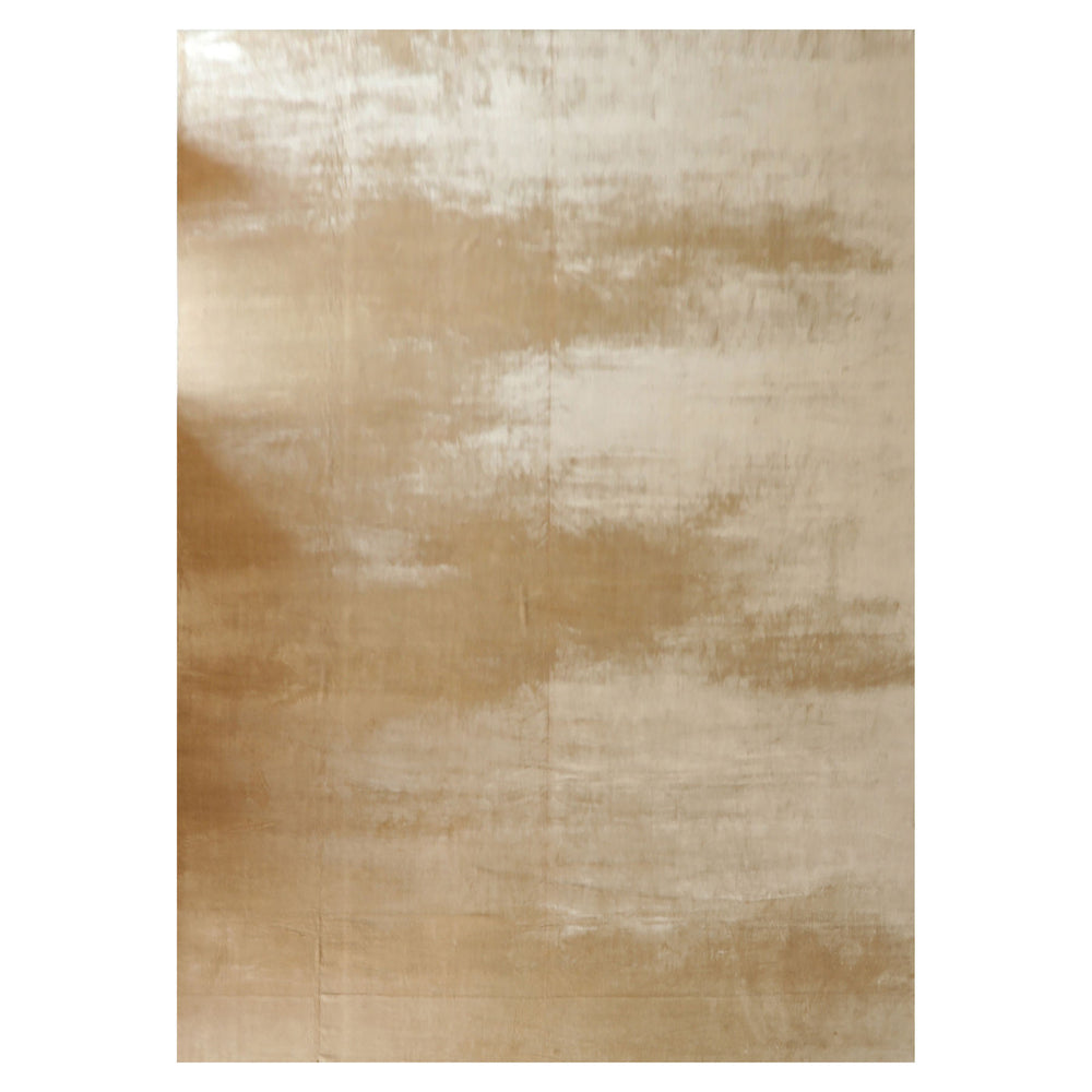 Multi Size Beige Color Hand Knotted Tibetan 100% Silk Contemporary Oriental Rug