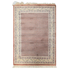 4x6 Rose, Ivory, Taupe Color Hand Knotted  Wool Traditional Oriental Rug