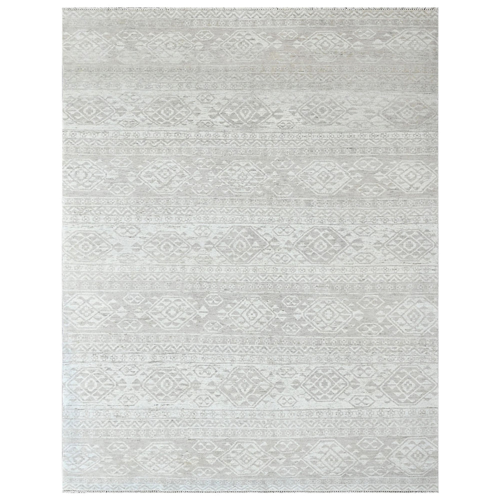Multi Size Tone on Tone Gray Color Hand Knotted Oushak Wool  Oriental Rug