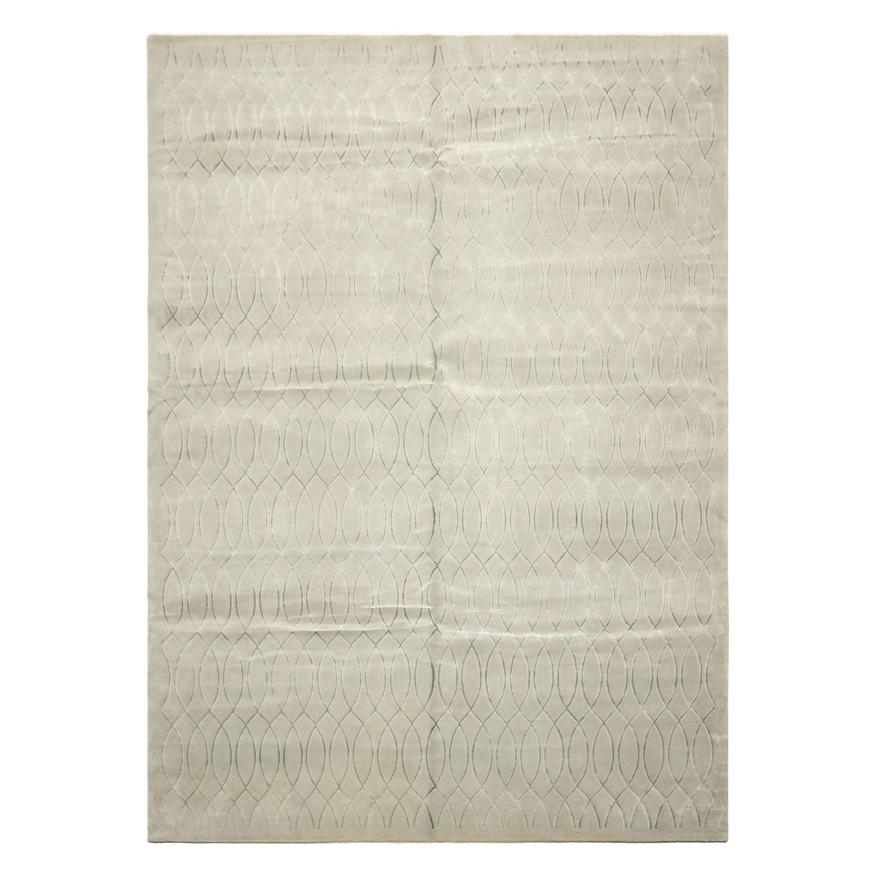 9x12 Tone on Tone Faded Seafoam, , Color Hand Knotted Tibetan Wool & Pure Silk Modern & Contemporay Oriental Rug