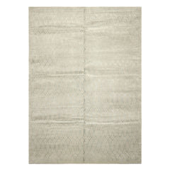 9x12 Tone on Tone Faded Seafoam, , Color Hand Knotted Tibetan Wool & Pure Silk Modern & Contemporay Oriental Rug